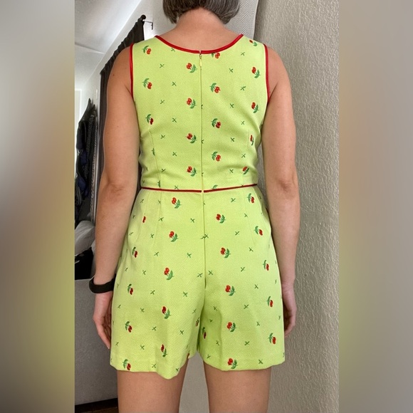 Vintage Lime Floral Romper - Picture 5 of 9